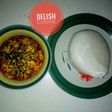 Egusi (melon soup) and semovita