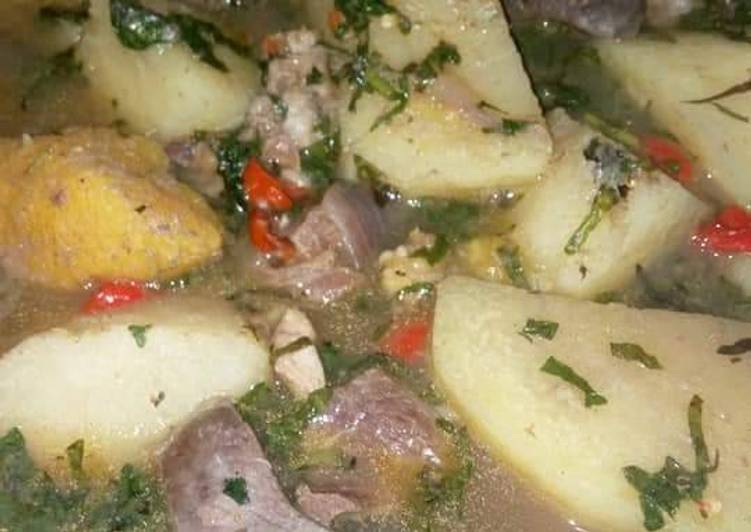 Recipe of Perfect Yam and plantain peppersoup