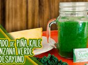 Una foto de kale licuado