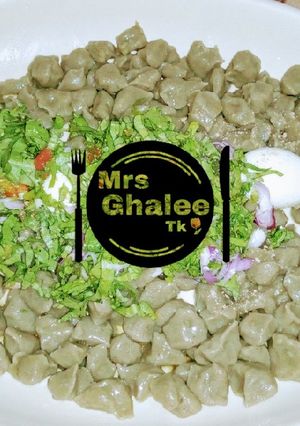 A picture of Danwaken with salad.