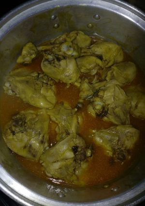 Una foto de Pollo al horno en su jugo a la Mario, s