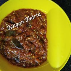 A picture of Baingan ka bharta my style.