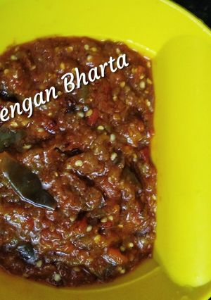 A picture of Baingan ka bharta my style.