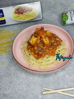Foto resep Spaghetti Udang Bolognese