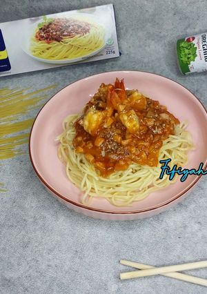 Foto resep Spaghetti Udang Bolognese