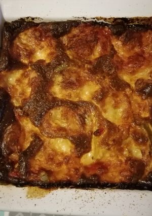 Une photo de Flan poivrons- jambon-mozzarella