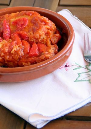 Una foto de Bacalao con tomate