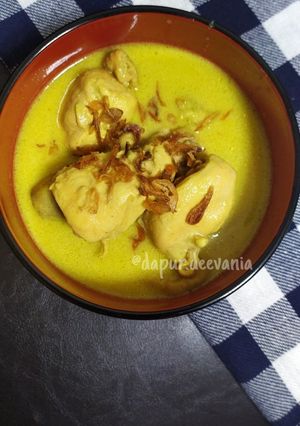 Foto resep Creamy chicken opor (opor ayam) with fiber creme