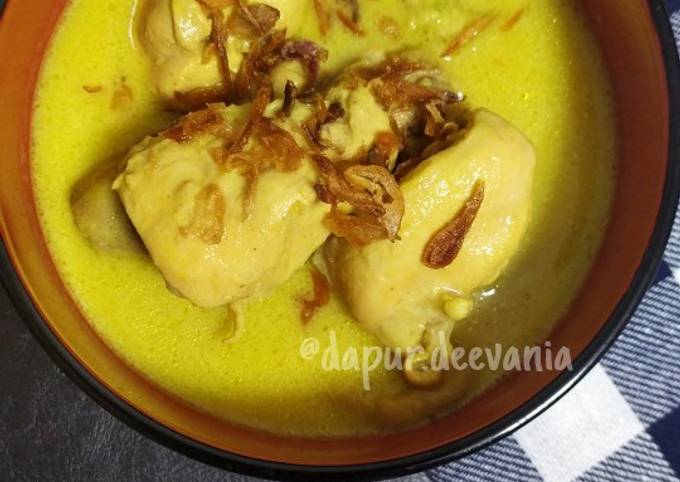 Resep Creamy chicken opor (opor ayam) with fiber creme Yang Enak