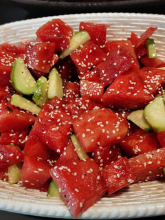 A picture of Watermelon Salad.