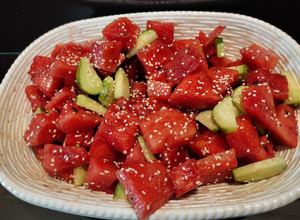 A picture of Watermelon Salad.