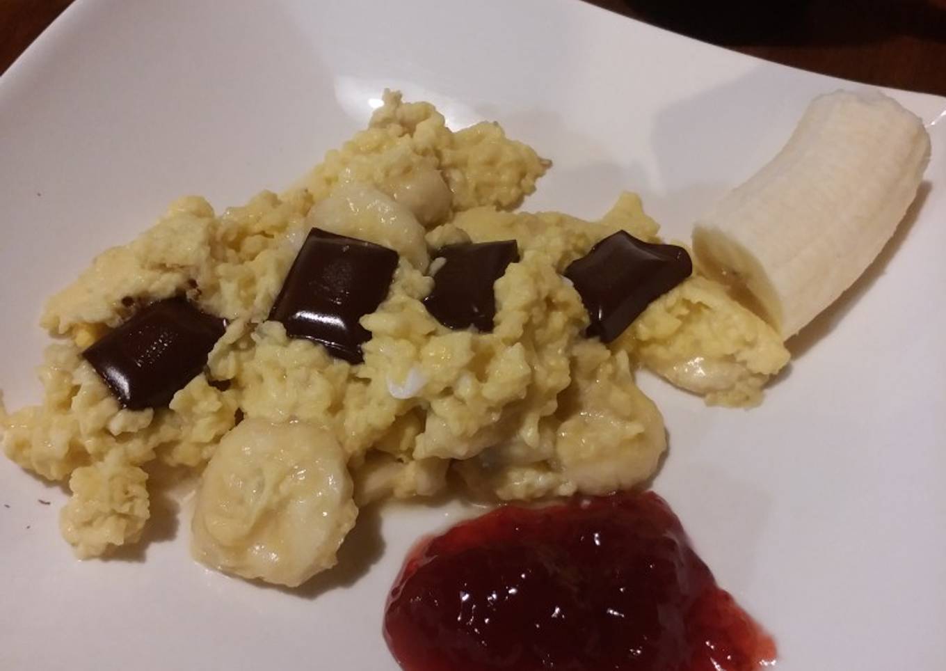 Oeufs brouillés à la banane