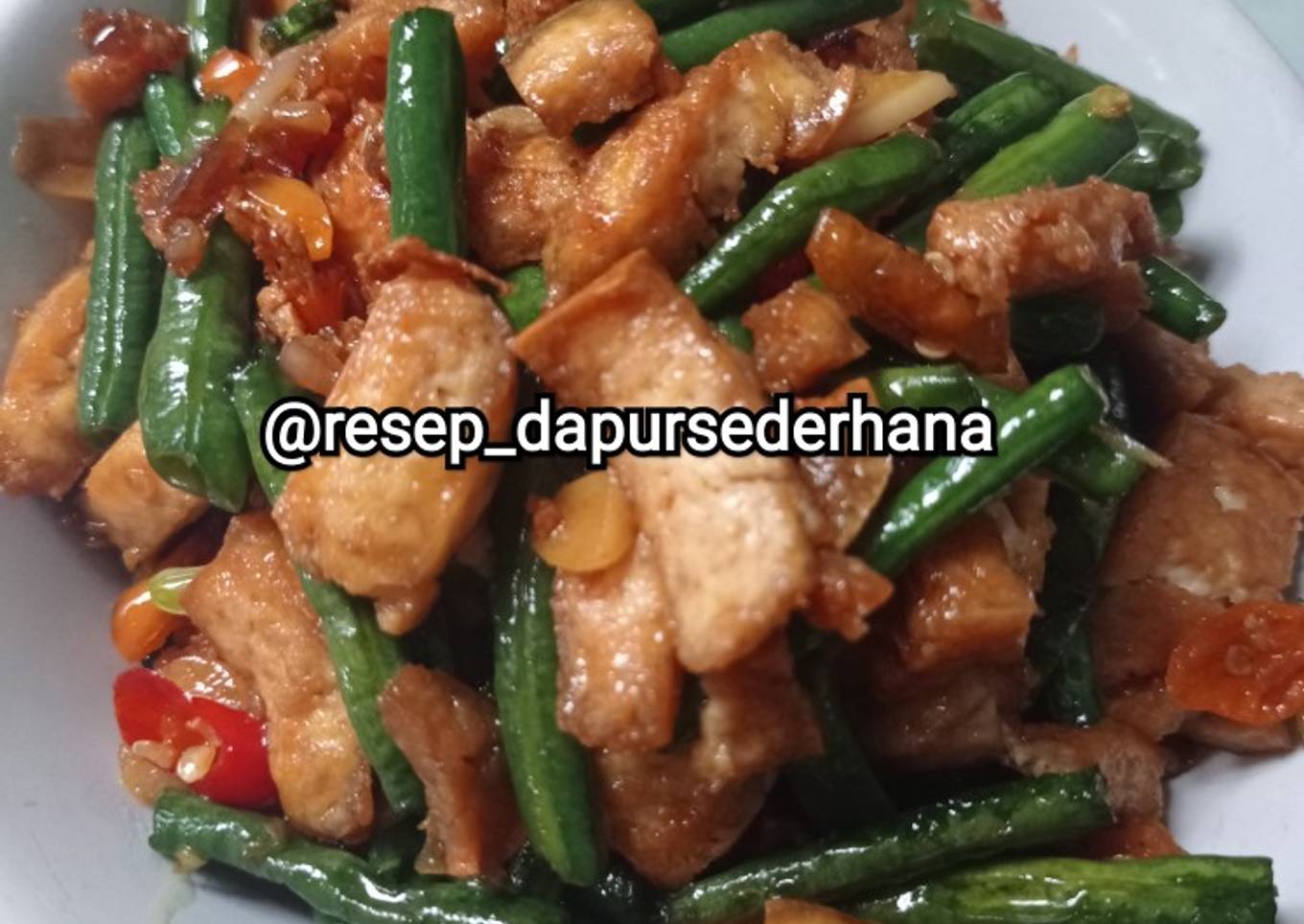 Tumis Kacang Panjang Tahu