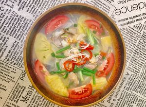 Hình của món Canh Chua Trai Sông.
