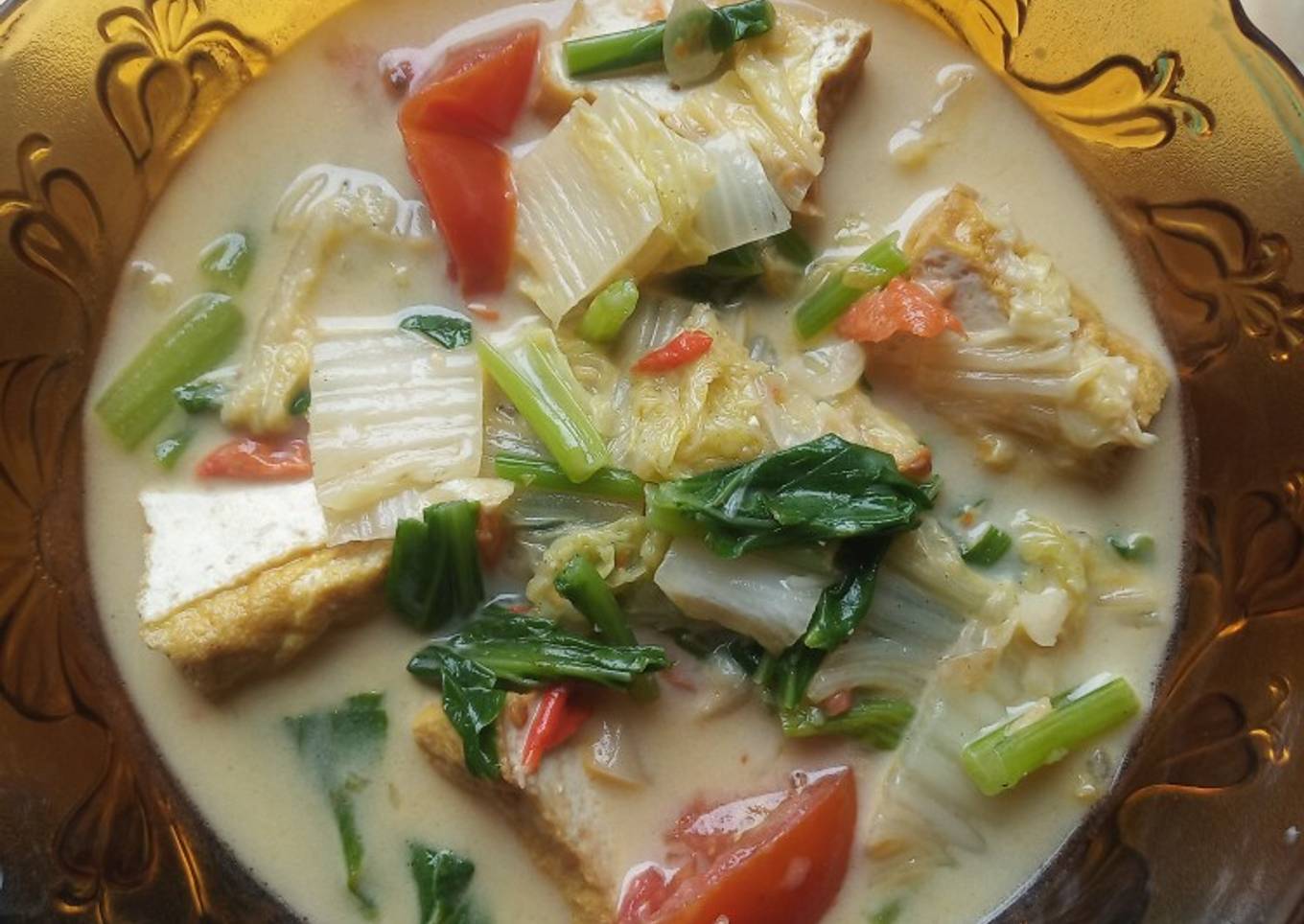 Tahu Sawi Santan Pedas