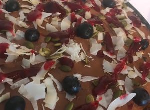 Una foto de Tartaleta de arándanos fit y saludable