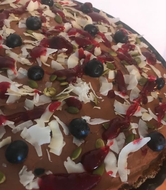 Una foto de Tartaleta de arándanos fit y saludable