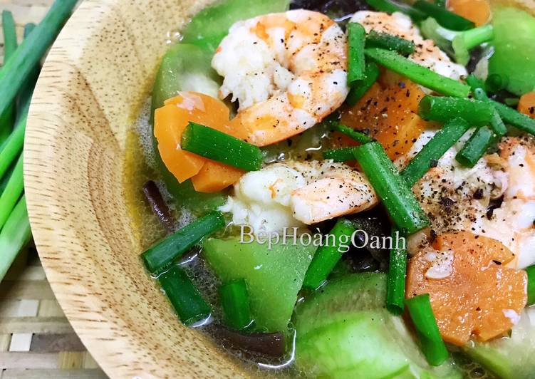 Simple Way to Prepare Super Quick Homemade Mướp Hương Xào Tôm