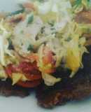 Panquecas de fororo con ensalada