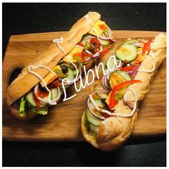 A picture of Subway style sandwich:.
