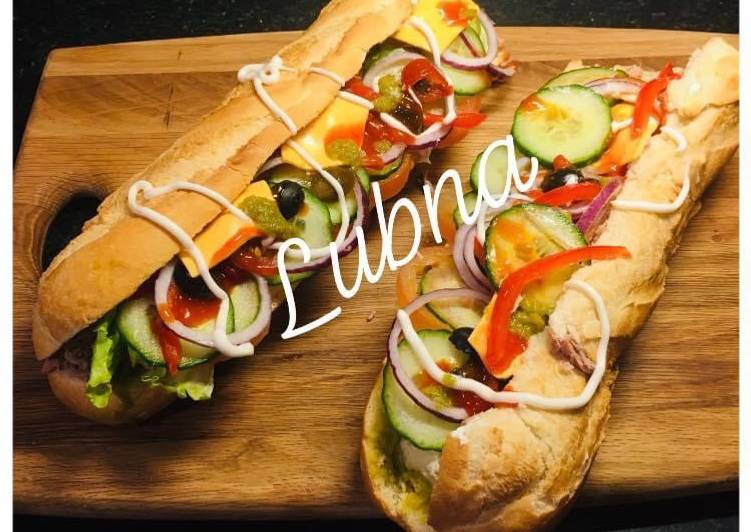 Recipe of Homemade Subway style sandwich: