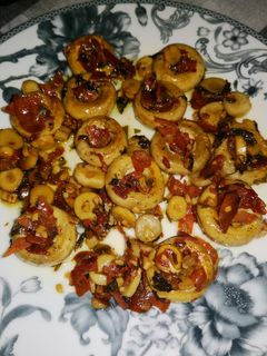Una foto de Champiñones con jamón