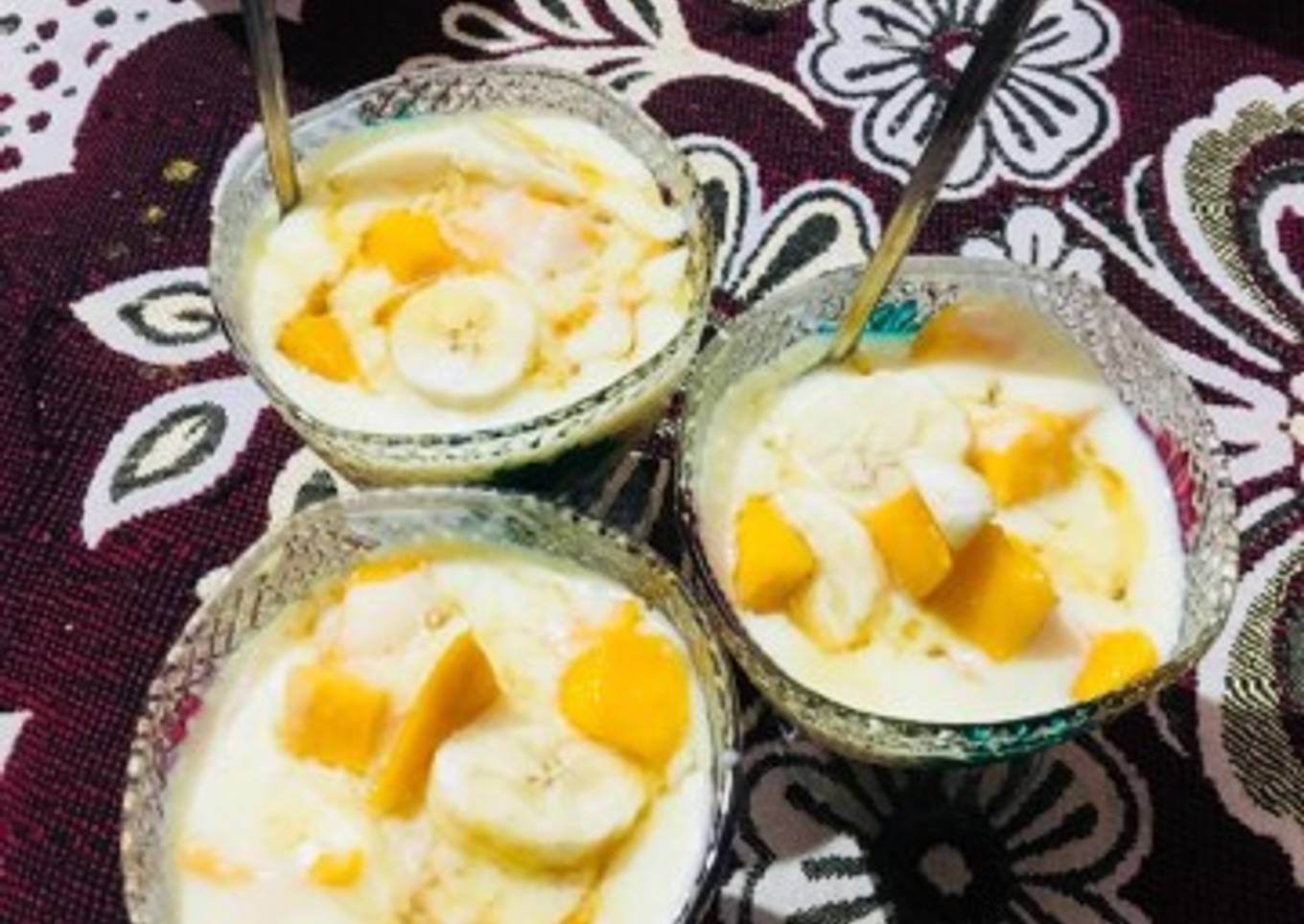 Mango custard