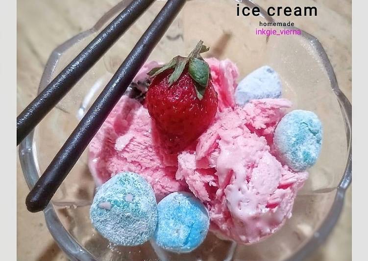 Bagaimana Menyiapkan Ice cream mochi ala mamagie , Enak Banget
