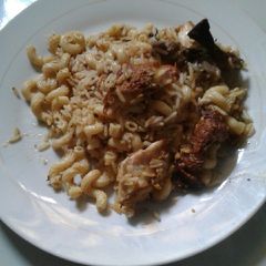 A picture of Macjollof rice in chicken stock.