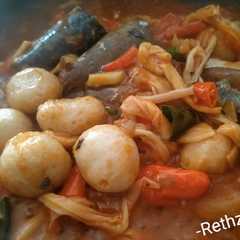 A picture of Sarden bakso Ikan pedas.