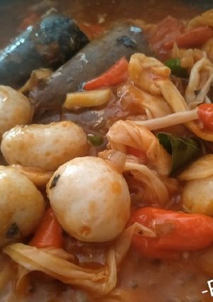 Foto resep Sarden bakso Ikan pedas