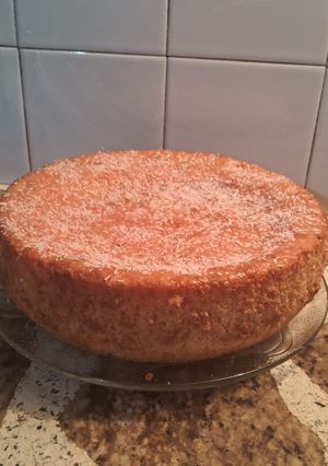 Una foto de Bizcochuelo con gelatina de frambuesa