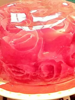 عکسی از دستور ژله گوی پراز گل رز