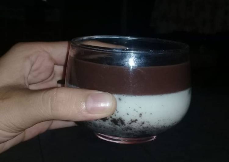 Puding susu vla coklat