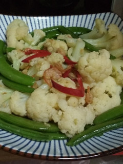 蝦米花椰菜炒甜豆/家常菜 的食譜成品照片