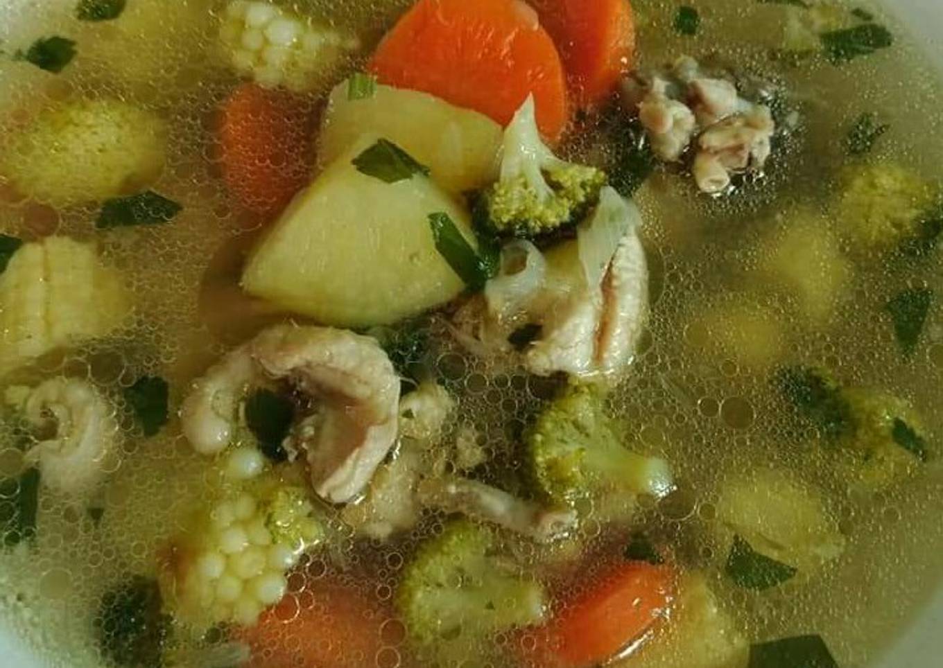 Sup kulit ayam sehat simple๐๐๐