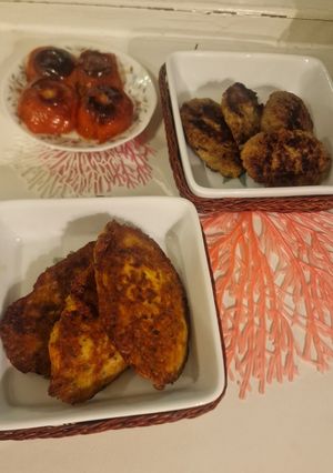 عکسی از دستور کتلت سیب زمینی و کباب تابه ای