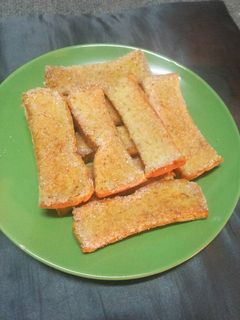 A picture of Crispy Butter Sugar Bread with Convection Oven.
