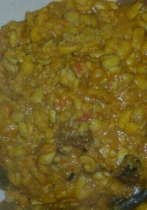 A picture of Ukwa(breadfruit porridge).