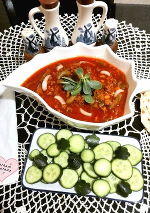 عکسی از دستور حمیسه گوشت و لوبیا الهام پز