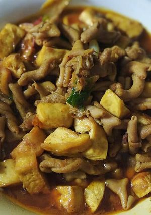 Foto resep 04. Usus tahu kuning pedas