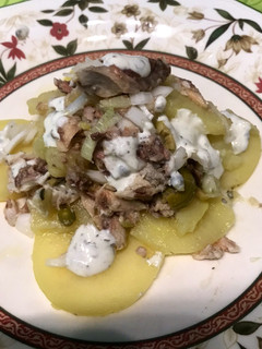 Una foto de Ensalada de patatas con sabor a mar