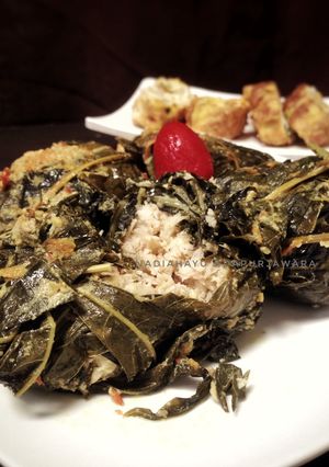 Foto resep Buntil Daun Pepaya dan Daun Singkong (#PR_recookmasakanpedas)