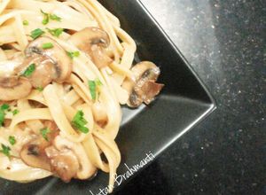 Foto resep Pasta Jamur Creamy/Creamy Mushroom Linguine