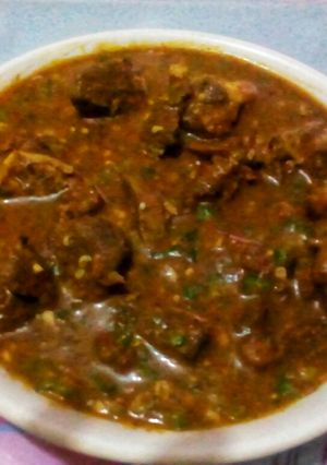 A picture of Golden Ogbono Soup.