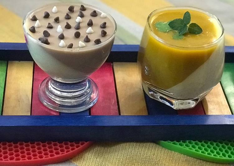 How to Prepare Perfect Vanilla-Mango 🥭 Panna Cotta &amp; Coffee/Espresso Panna Cotta 😍💁🏻‍♀️