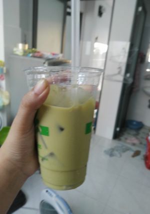 Hình của món Trà sữa thái xanh đơn giản tại nhà.