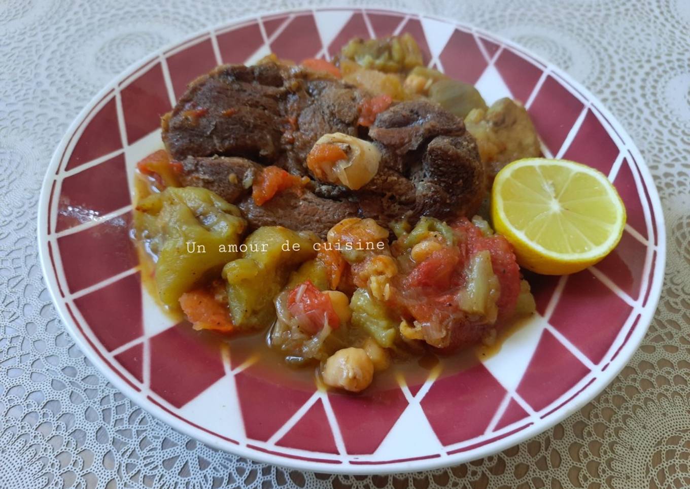 Tajine d'agneau aux aubergines 🍆 🍋