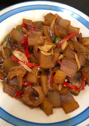 Foto resep Oseng Kulit Sapi Pedas Manis