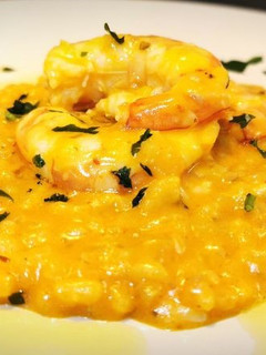 Una foto de Risotto de Gambas al Azafrán